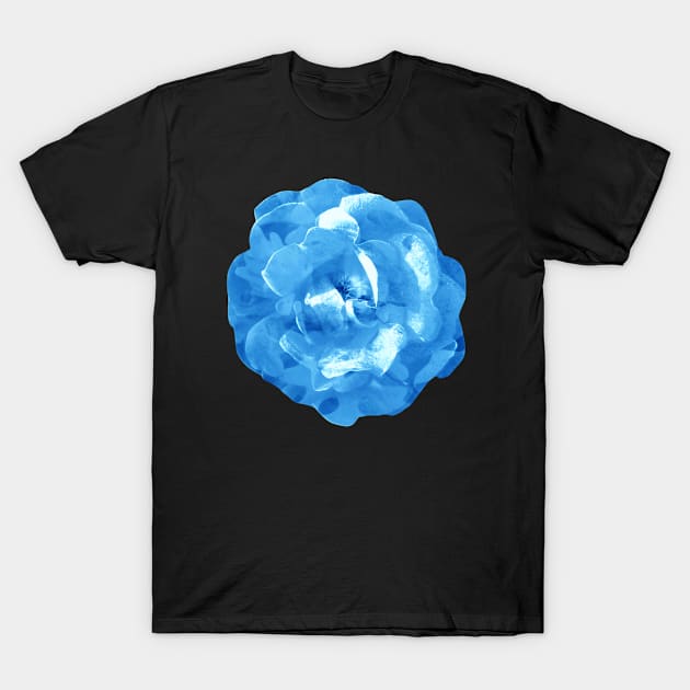 Icy Blue Rose T-Shirt by Geomhectic